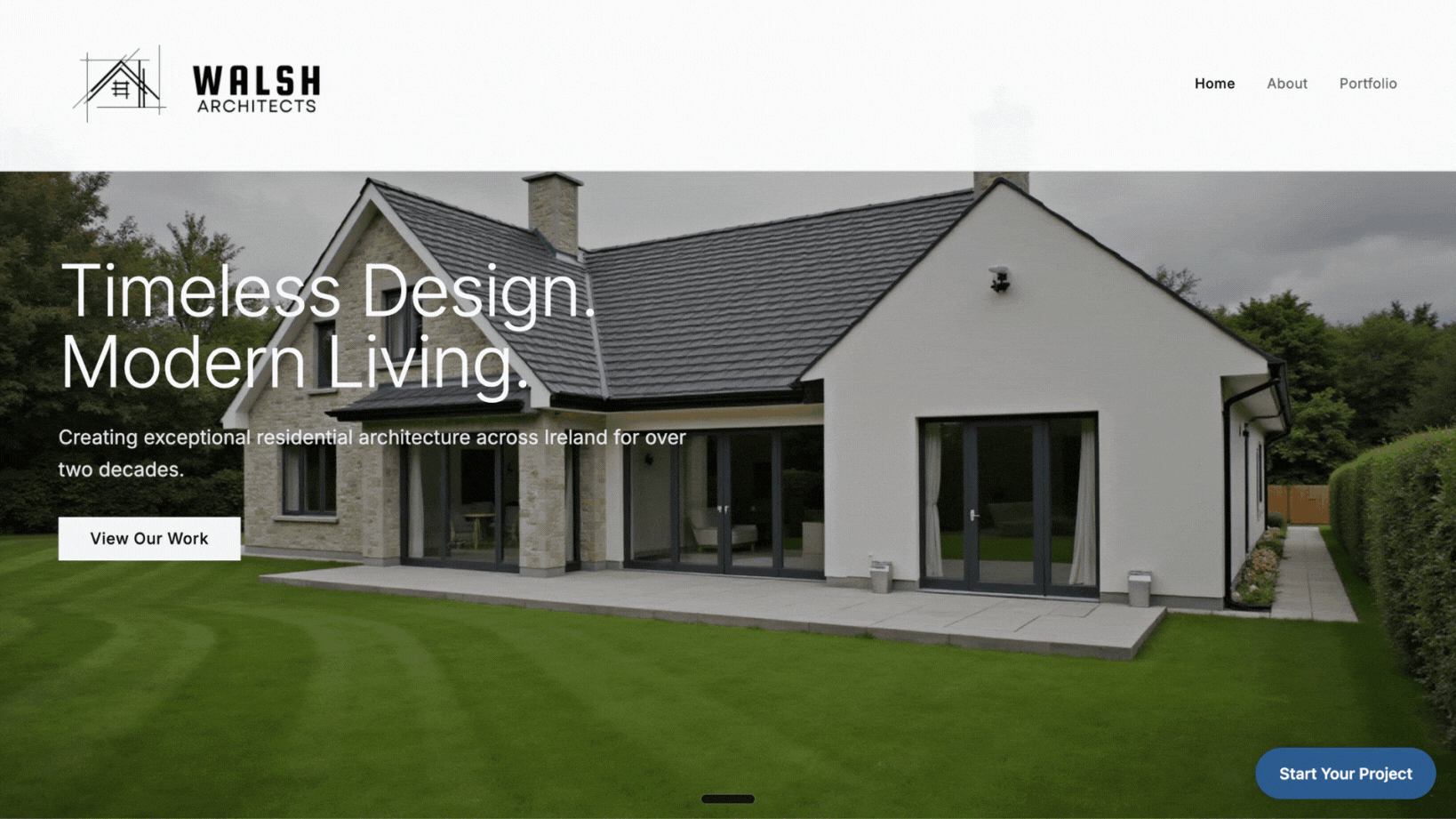Interactive discovery widget demonstration showing guided questions for homeowners